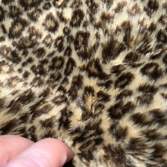 Faux Fur Girls Leopard Print Casual Time Lined Winter Coat Size 7 - Picture 10 of 16